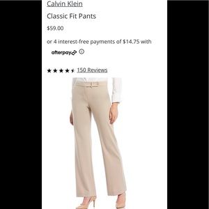 Calvin Klein classic fit pants